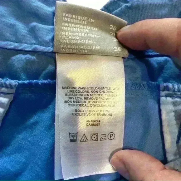 Columbia 100% cotton shorts periwinkle blue size 4 6” inseam pockets - Picture 4 of 6